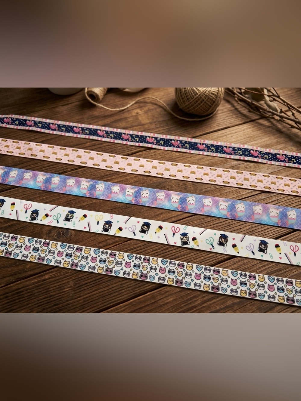 Whimsical & Cute Patterned Grosgrain Ribbons – 5 Designs DIY Crafting 5Yards